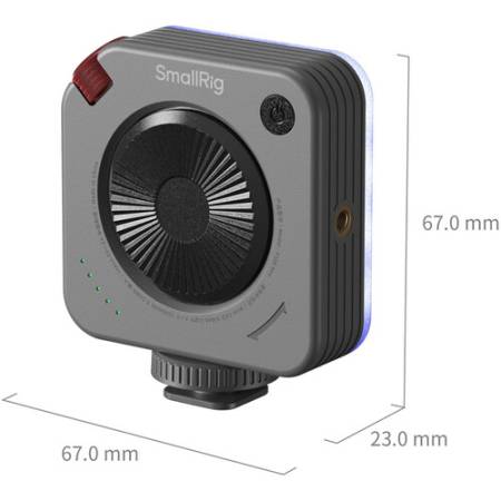 SmallRig 5821 P108 Neo - mała lampa LED, RGBWW - wymiary